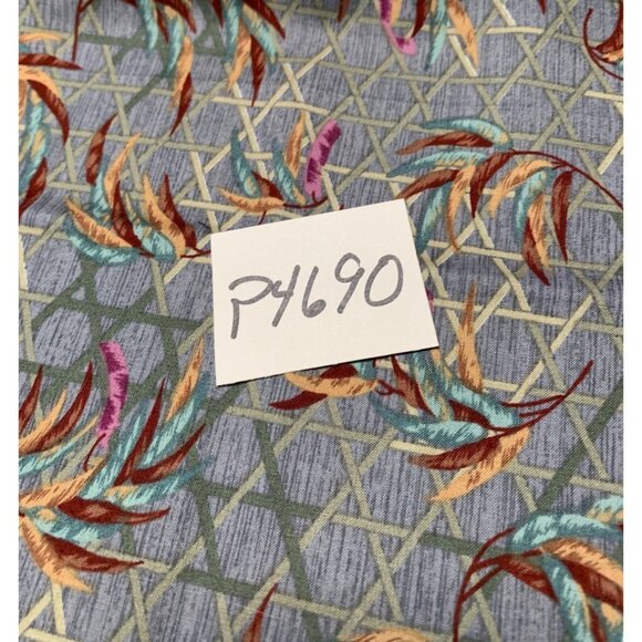 Colorful Geometric Fat Quarter Fabric 18x22 Abstract Leaves Design - Picture 3 of 3